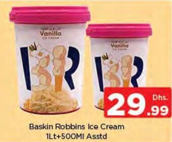 Nesto Baskin robbins ice cream 1lt+500ml asstd offer