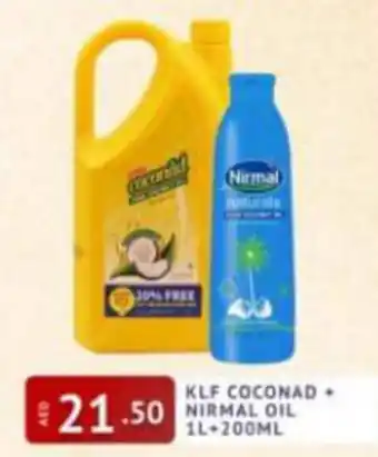 Al Madina Hypermarket KLF Coconad+Nirmal Oil 1L+200ml offer