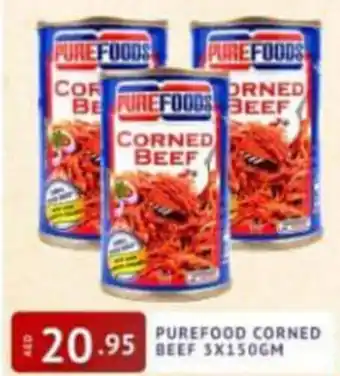 Al Madina Hypermarket Purefood Corned Beef 3x150gm offer