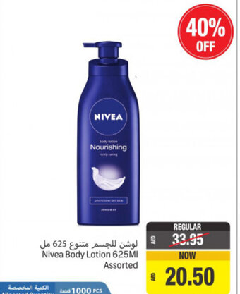 Union Coop Nivea body lotion 625ML assorted offer