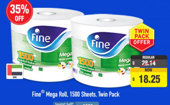 Union Coop Fine mega roll 1500 sheets twin pack offer