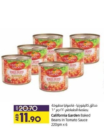 Lulu Hypermarket California Garden Baked Beans in Tomato Sauce 220gm x 6 offer