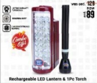 Nesto Rechargeable LED Lantern & 1Pc Torch offer