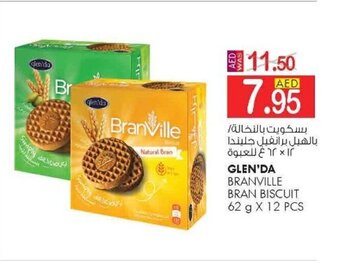 KM Trading Glen'da Branville Bran Biscuit 62 g x 12 Pcs offer