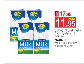 KM Trading Nada UHT Milk Full Cream 1 Litre x 4 Pcs offer