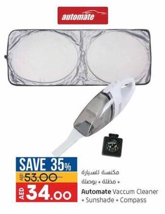 Lulu Hypermarket Automate vacuum cleaner + sunshade + compass offer
