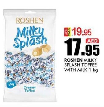 KM Trading Roshen milky splash toffee with milk 1 KG offer