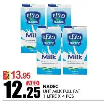 KM Trading Nadec UHT milk full fat 1 litrex4PCS offer