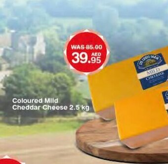Choithrams Lye cross farm coloured mild cheddar cheese 2.5 KG offer