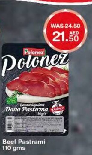 Choithrams Polonez beef pastrami 110GMS offer