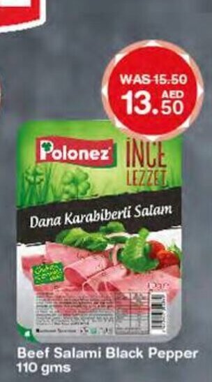 Choithrams Polonez beef salami black pepper 110GMS offer