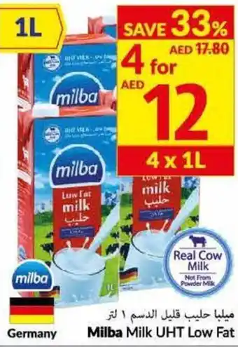 Viva Milba milk UHT low fat 4 x 1L offer