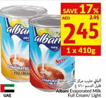 Viva Albani evaporated milk full cream/light 1x410G offer