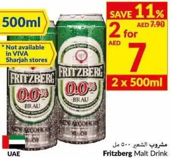 Viva Fritzberg malt drink 2x500ML offer