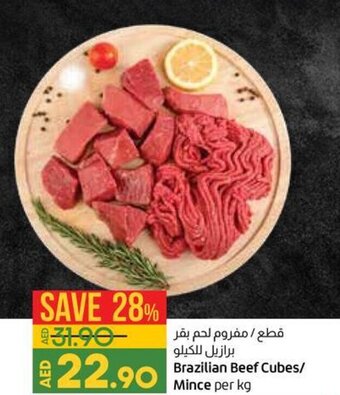 Lulu Hypermarket Brazilian Beef Cubes/Mince offer