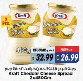 Last Chance Kraft cheddar cheese spread 2x480GM offer