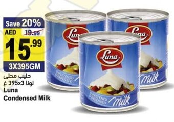 Almaya supermarket Luna condensed milk 3x395GM offer