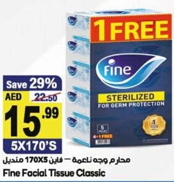 Almaya supermarket Fine facial tissue classic 5x170's offer