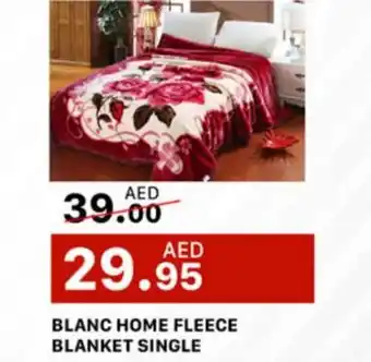 Al Madina Blanc home fleece blanket single offer