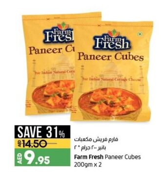 Lulu Hypermarket Farm fresh paneer cubes 200GMx2 offer