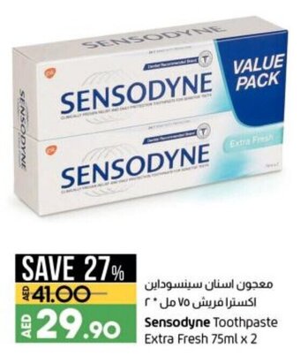 Lulu Hypermarket Sensodyne toothpaste extra fresh 75ML x 2 offer