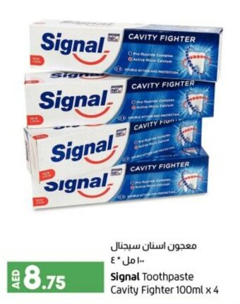 Lulu Hypermarket Signal toothpaste cavity fighter 100ML x 4 offer