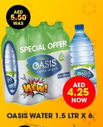 Al Adil Oasis water 1.5 ltr x 6 offer