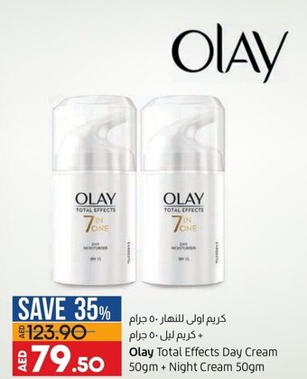 Lulu Hypermarket Olay total effects day cream 50GM + night cream 50GM offer