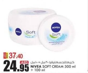 KM Trading Nivea soft cream 300ML + 100ML offer