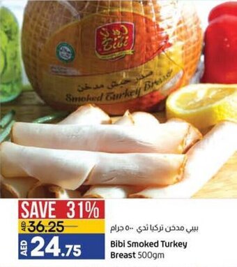 Lulu Hypermarket Bibi smoked turkey breast 500gm offer