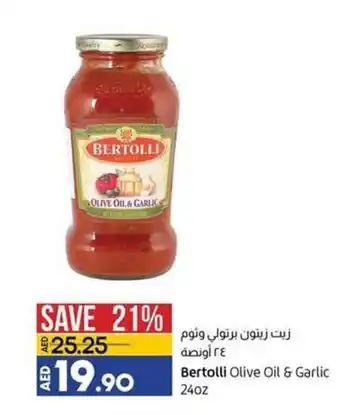 Lulu Hypermarket Bertolli olive oil & garlic 24 oz offer