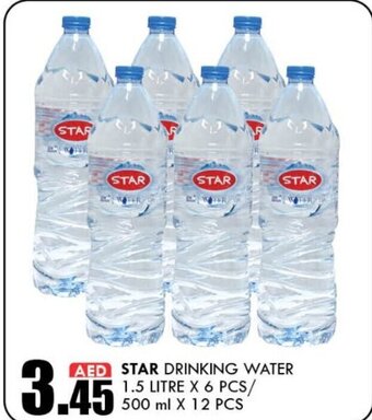 KM Trading Star Drinking Water 1.5 Litre x 6 pcs/500 ml x 12 pcs offer