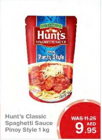 Choithrams Hunt's Classic Spaghetti Sauce Pinoy Style 1 kg offer