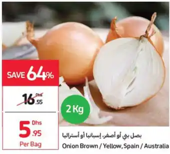 Carrefour Onion brown/yellow, Spain/ Australia per bag offer