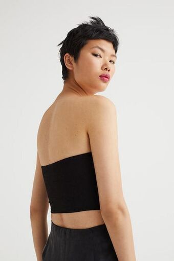 H&M Cropped jersey tube top offer