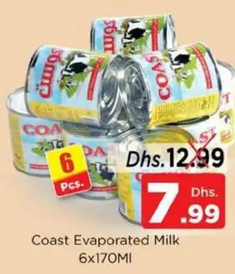 Nesto Coast evaporated milk 6x170ML offer