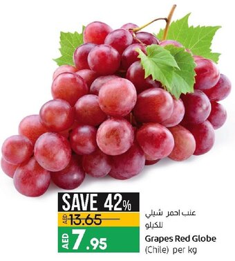 Lulu Hypermarket Grapes Red Globe (Chile) per kg offer