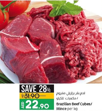Lulu Hypermarket Brazilian Beef Cubes / Mince per kg offer