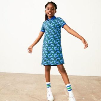 Lacoste Girls' lacoste x minecraft print organic cotton piqué polo dress offer