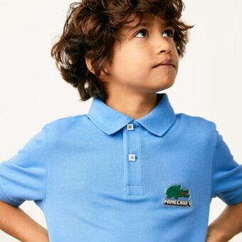 Lacoste Kids’ lacoste x minecraft organic cotton piqué polo shirt offer