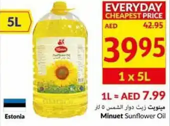 Viva Minuet sunflower oil 5L offer