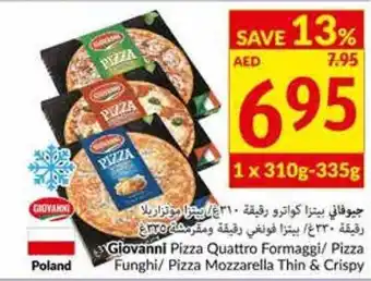 Viva Giovanni pizza quattro formaggi/ pizza funghi/ pizza mozzarella thin & crispy 1x310G-335G offer