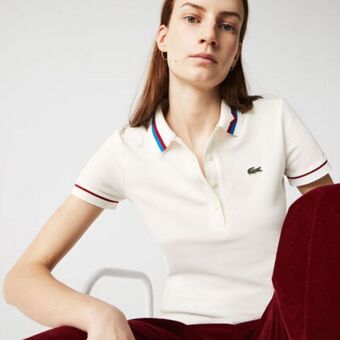 Lacoste Women’s made in france slim fit organic cotton piqué polo offer