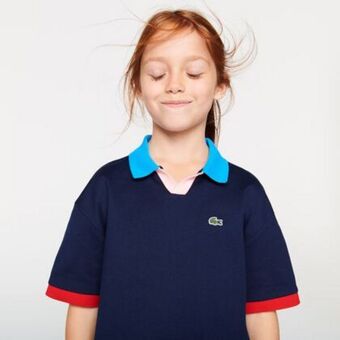 Lacoste Girls’ lacoste colorblock accents cotton polo offer