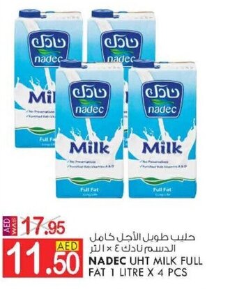 KM Trading Nadec UHT milk full fat 1 litre x 4PCS offer
