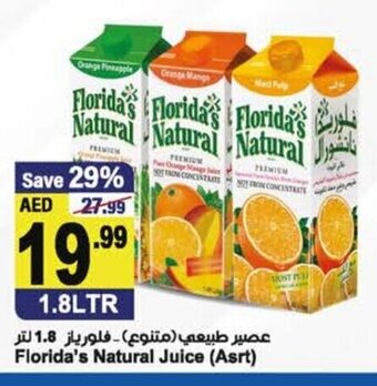 Almaya supermarket Florida's natural juice (asrt) 1.8LTR offer