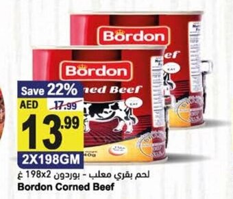 Almaya supermarket Bordon Corned Beef 2x198Gm offer