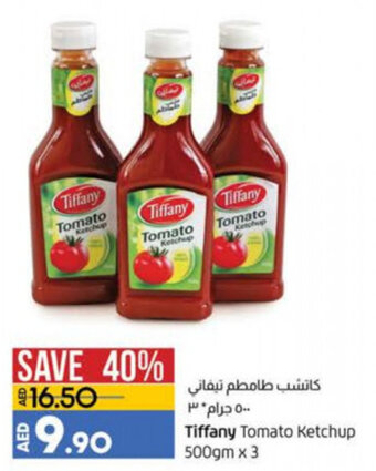 Lulu Hypermarket Tiffany tomato ketchup 500GM x 3 offer