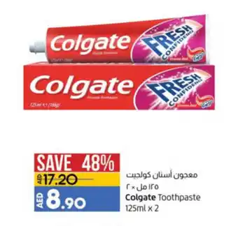Lulu Hypermarket Colgate toothpaste 125ml x 2 offer