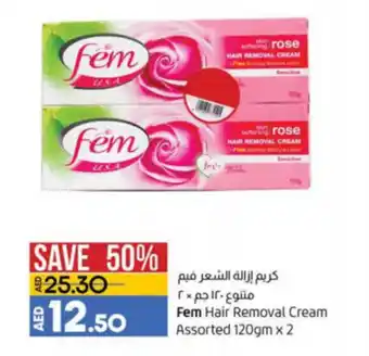 Lulu Hypermarket Fem hair removal cream assorted 120gm x 2 offer